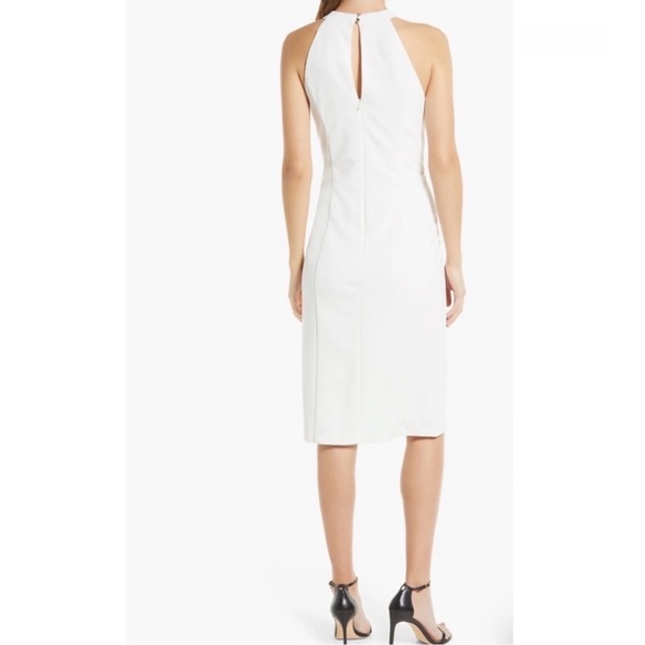 Julia Jordan White/Ivory Twist Front Halter Neck Sleeveless Sheath Dress
Size 2 - Picture 4 of 8